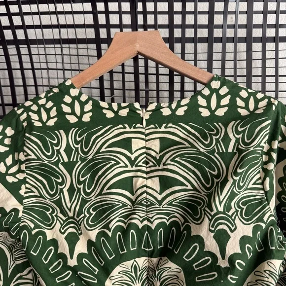 Farm Rio long sleeve v neck printed romper - Picture 8 of 9